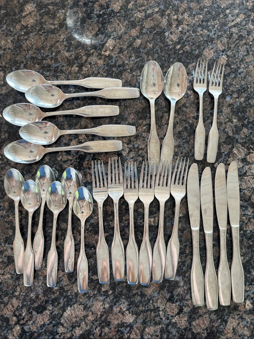 Hampton Silversmiths Stainless Steel China Flatware Set Incomplete Silverware